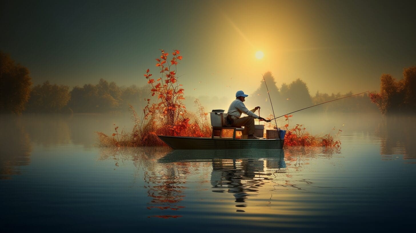 Fishing nature, Bright professional photo